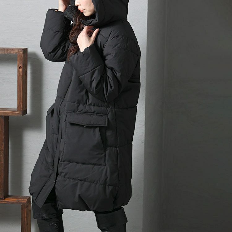 大きいサイズ レディース ロングファイバーダウンコート　mnfk-222709