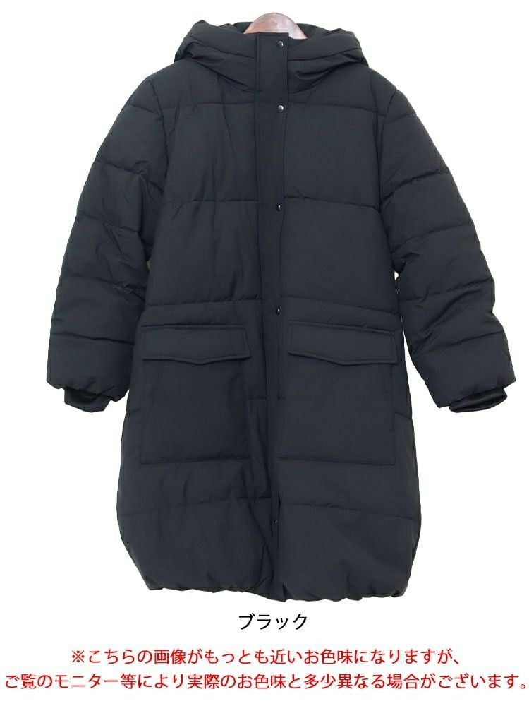 大きいサイズ レディース ロングファイバーダウンコート　mnfk-222709