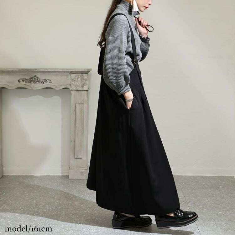 大きいサイズ レディース マキシ丈サロペットスカート　sw-0512