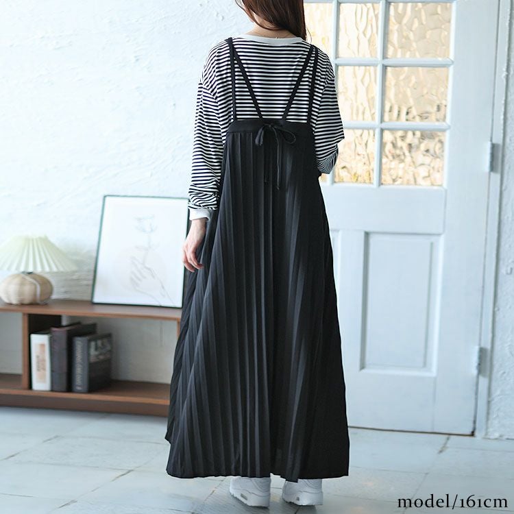 大きいサイズ レディース プリーツキャミワンピース　fem-313