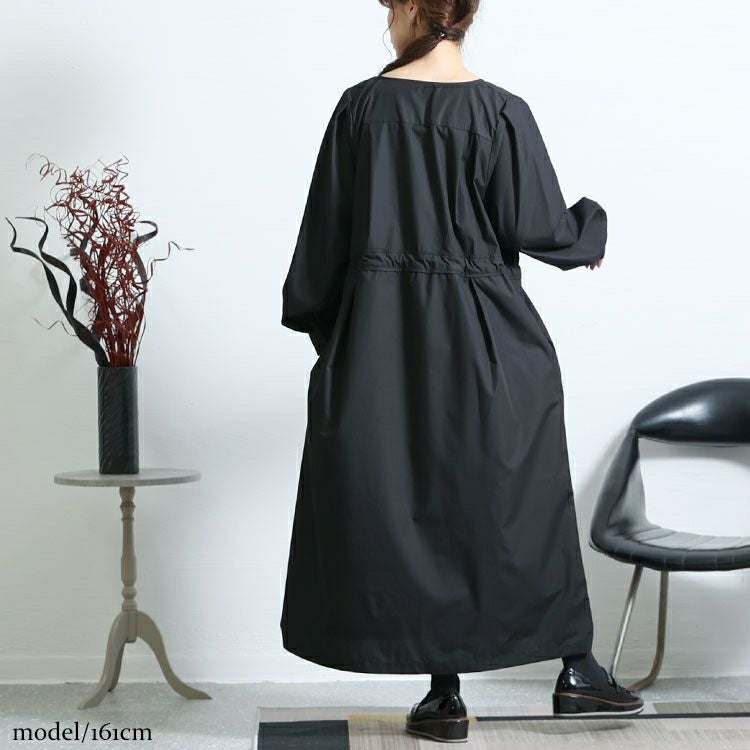 大きいサイズ レディース レイヤード風ロングワンピース　nw-22033