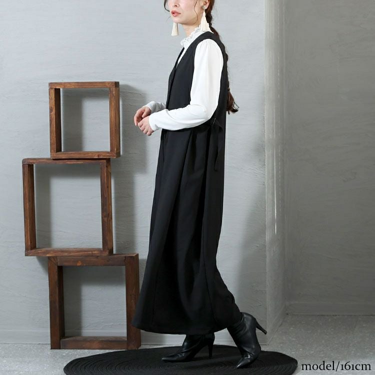 大きいサイズ レディース ワイドサロペットパンツ　nw-22031
