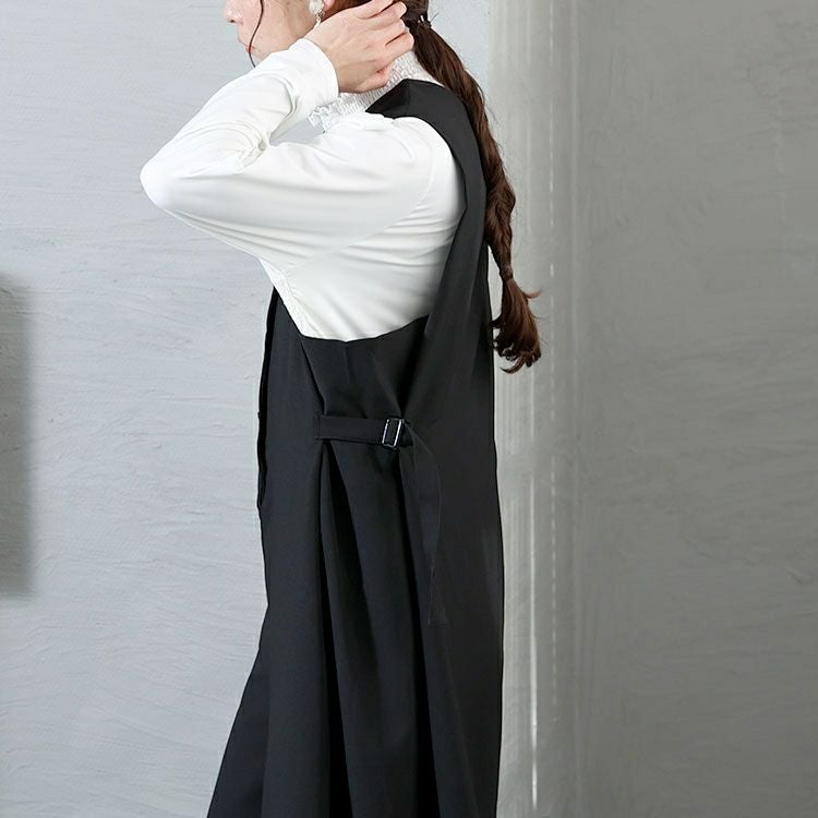 大きいサイズ レディース ワイドサロペットパンツ　nw-22031