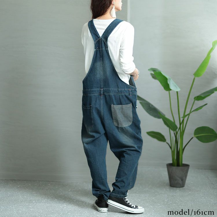 大きいサイズ レディース デニムサロペットパンツ　jp431