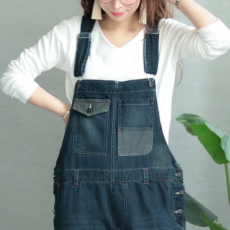 大きいサイズ レディース デニムサロペットパンツ　jp431