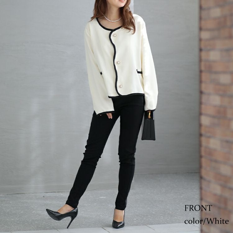 大きいサイズ レディース フロントウェーブフェミニンジャケット　goldy-1172