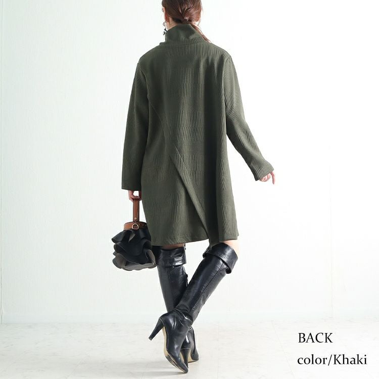 大きいサイズ レディース ハイネックチュニック　goldy-1150