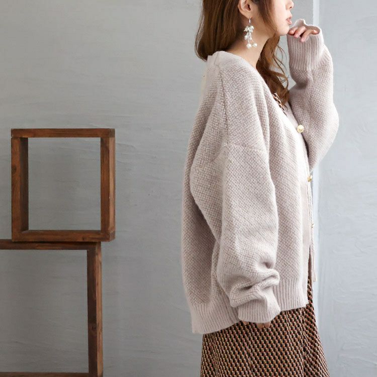 大きいサイズ レディース ニットカーディガン　and-u5625