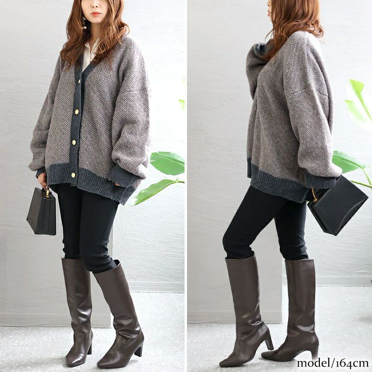 大きいサイズ レディース ニットカーディガン　and-u5625