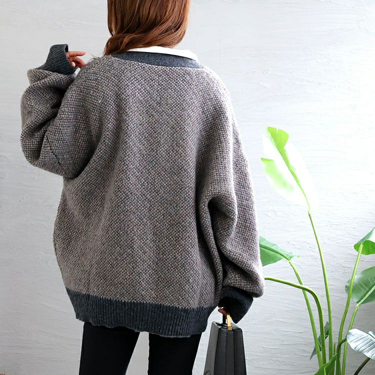 大きいサイズ レディース ニットカーディガン　and-u5625