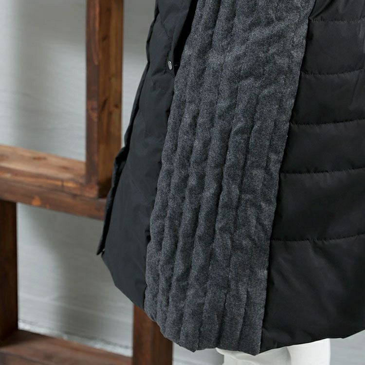 大きいサイズ レディース 防風＆蓄熱ファイバーダウンコート　mncut-522901