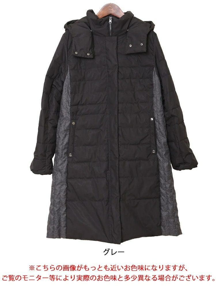 大きいサイズ レディース 防風＆蓄熱ファイバーダウンコート　mncut-522901
