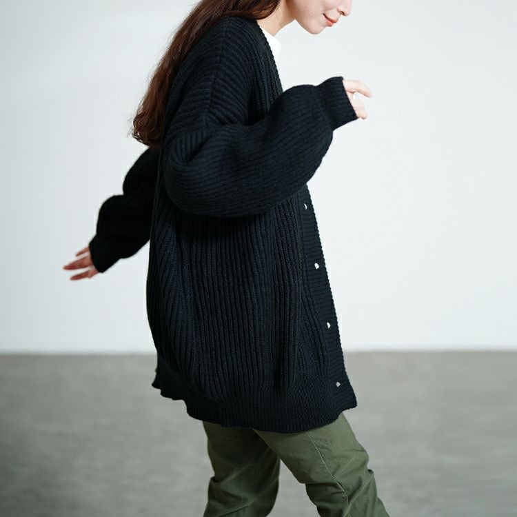 大きいサイズ レディース ボリュームスリーブニットカーディガン　goldy-1176