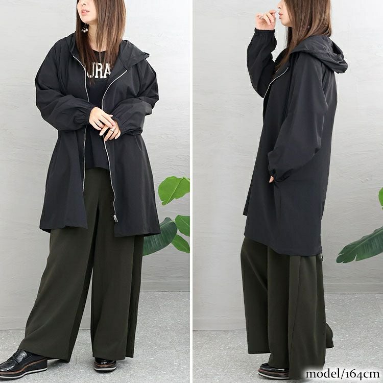 大きいサイズ レディース モッズ風ジップアップパーカー　maru-6643