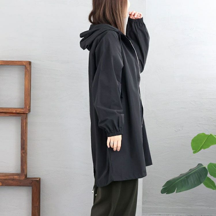 大きいサイズ レディース モッズ風ジップアップパーカー　maru-6643