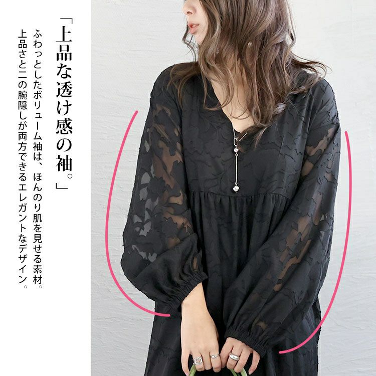 大きいサイズ レディース シフォンジャガードティアードワンピース　maru-6633