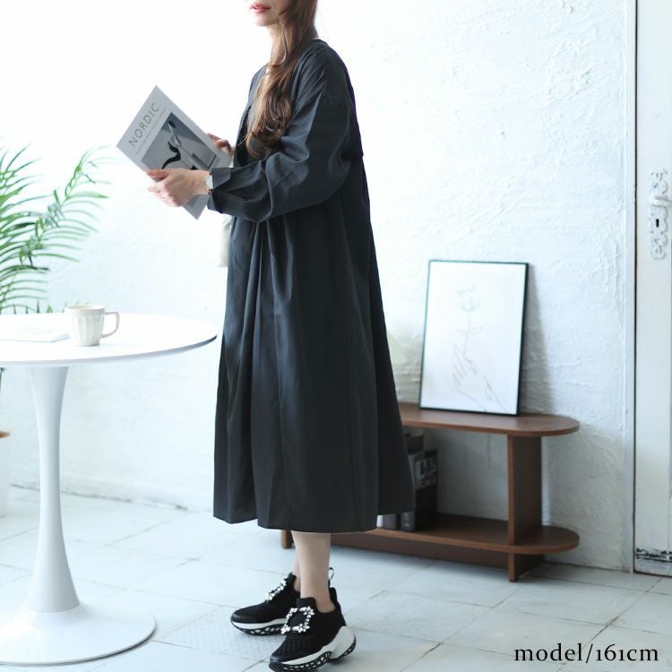 大きいサイズ レディース カシュクール切替えワンピース　fem-321