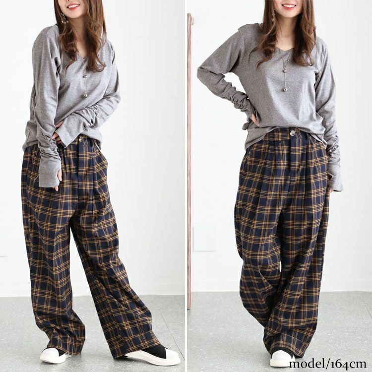 大きいサイズ レディース 指穴Vネックカットソー　wk-0334