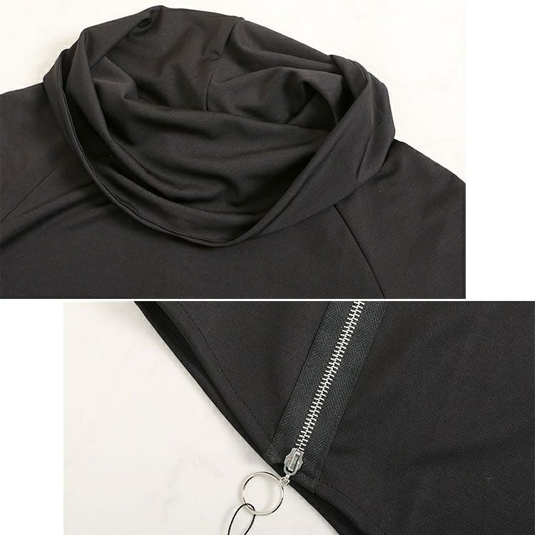 大きいサイズ レディース アシンメトリードルマンチュニック　goldy-1183