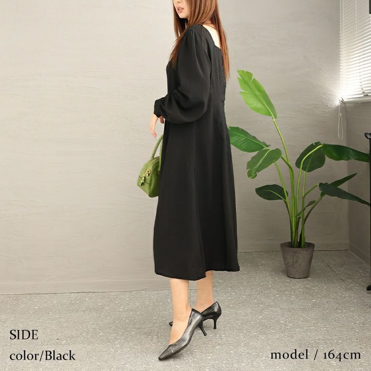 大きいサイズ レディース フロントクロスワンピース　goldy-1199