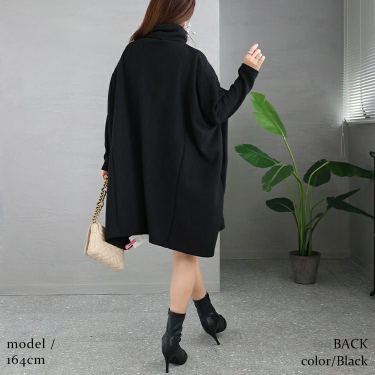 大きいサイズ レディース ハイネックリブニットドルマンプルオーバー　goldy-1177