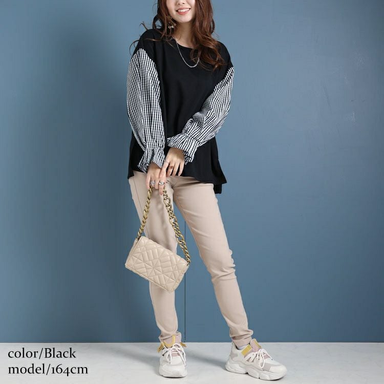 大きいサイズ レディース バルーンスリーブトップス　plan-46120