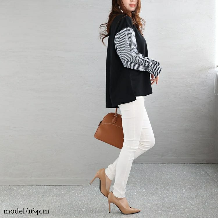 大きいサイズ レディース バルーンスリーブトップス　plan-46120