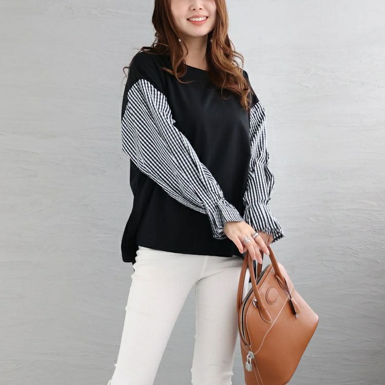 大きいサイズ レディース バルーンスリーブトップス　plan-46120