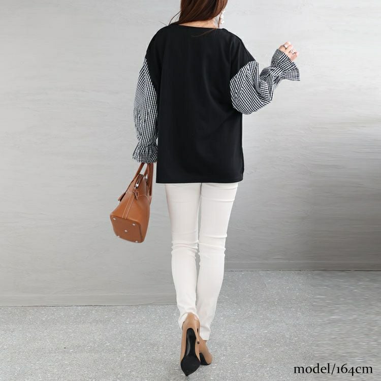 大きいサイズ レディース バルーンスリーブトップス　plan-46120