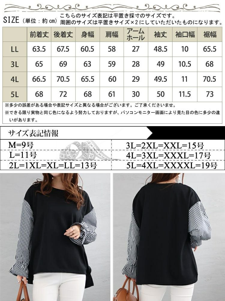 大きいサイズ レディース バルーンスリーブトップス　plan-46120