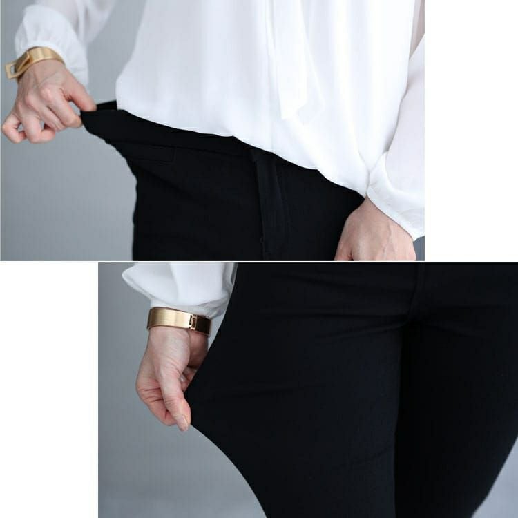 大きいサイズ レディース ワケアリストレッチパンツ　goldy-1215