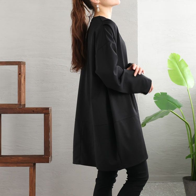 大きいサイズ レディース コクーン切替チュニック　fem-339