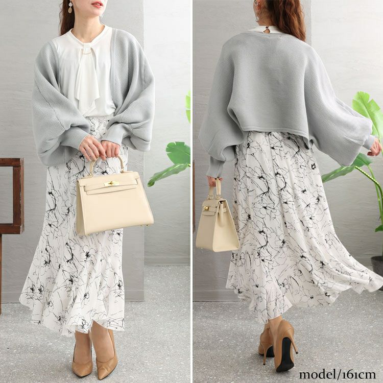 大きいサイズ レディース スポンジニットボレロカーディガン　bro-0011