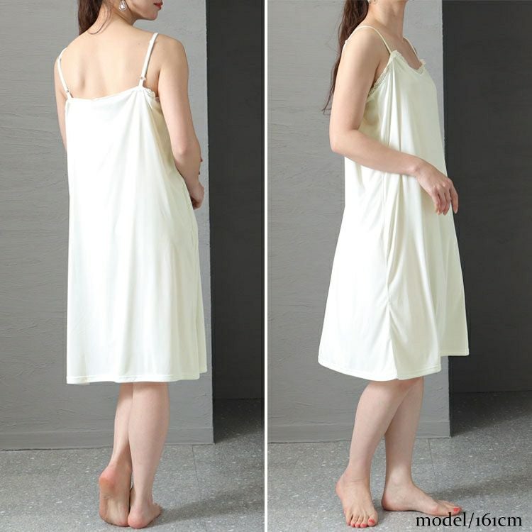 大きいサイズ レディース レースキャミぺチワンピース　bro-0012