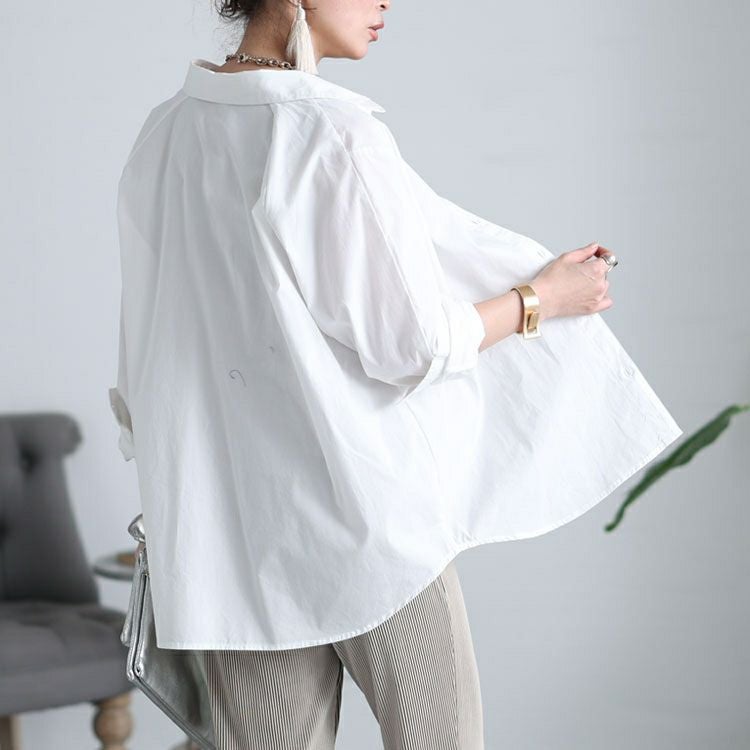 大きいサイズ レディース 洗いざらしシャツ　cpdai-657450