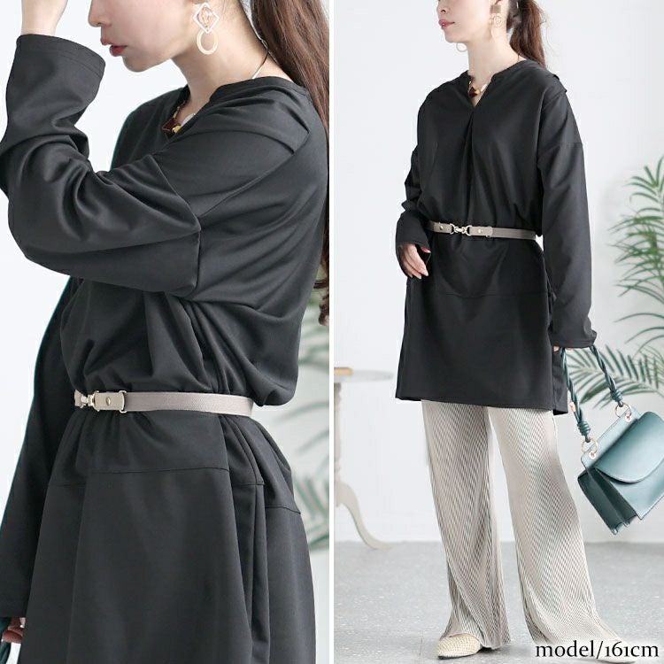 大きいサイズ レディース ビットデザインゴムベルト　art-20goml【メール便可】