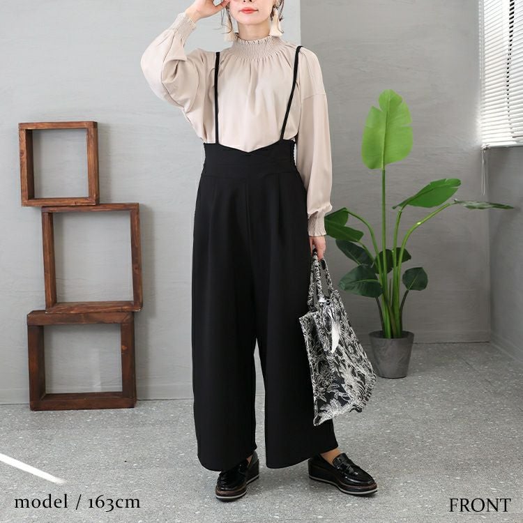 大きいサイズ レディース タックサロペットパンツ　nw-23005