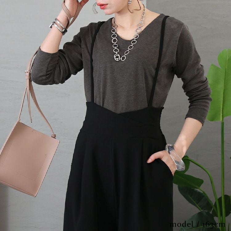 大きいサイズ レディース タックサロペットパンツ　nw-23005