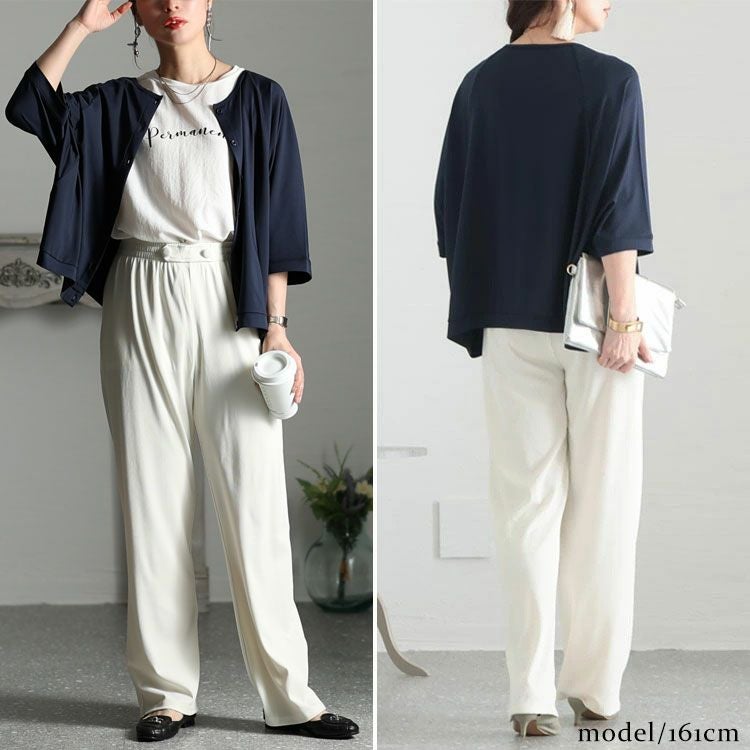 大きいサイズ レディース とろみドルマンカーディガン　sw-0521