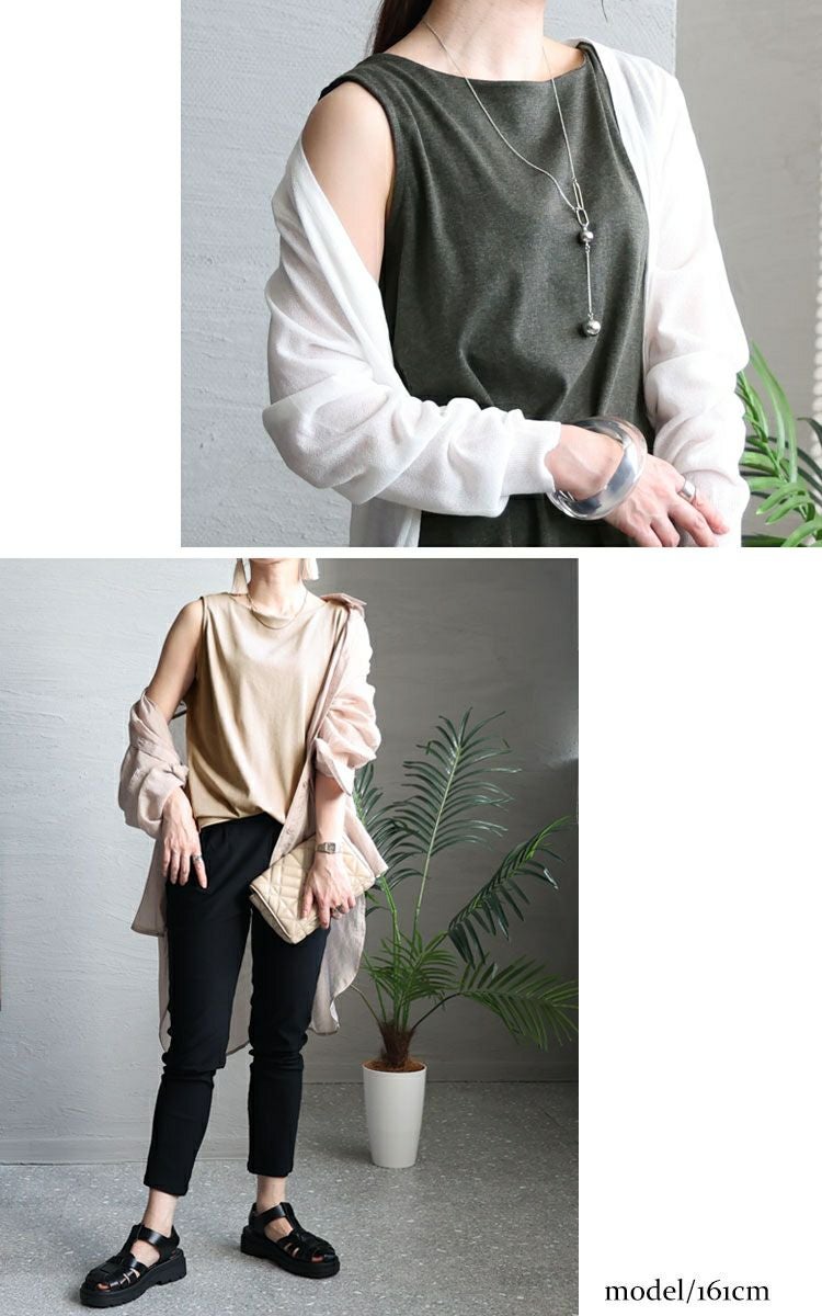 大きいサイズ レディース ボートネックタンクトップ　wk-0309