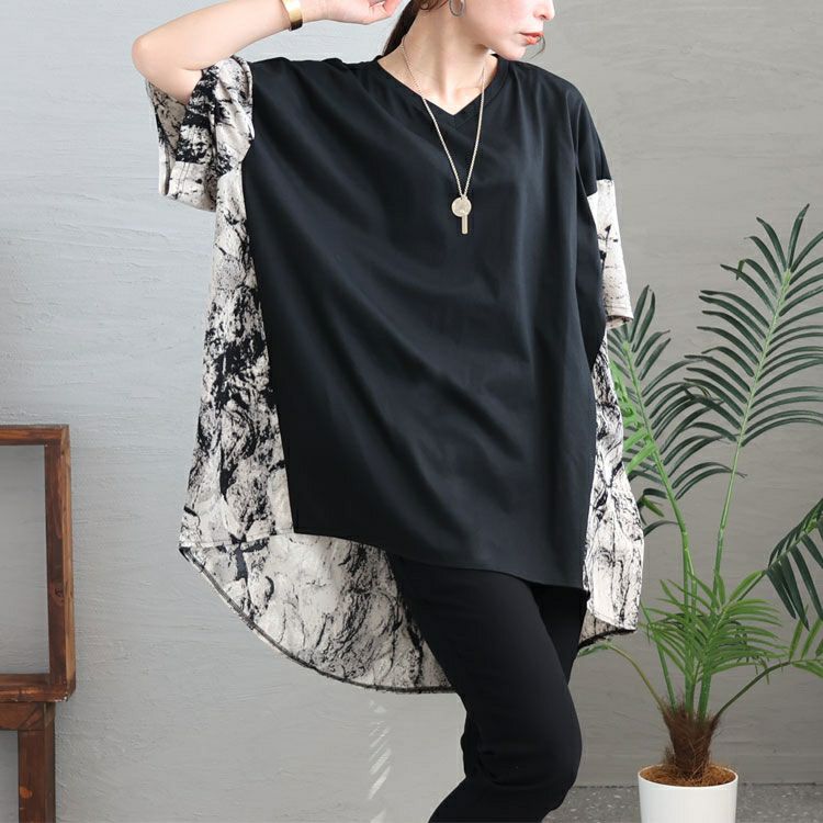 大きいサイズ レディース ボックスシルエットTシャツ　bai-0133