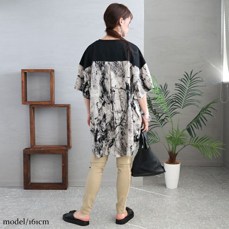 大きいサイズ レディース ボックスシルエットTシャツ　bai-0133