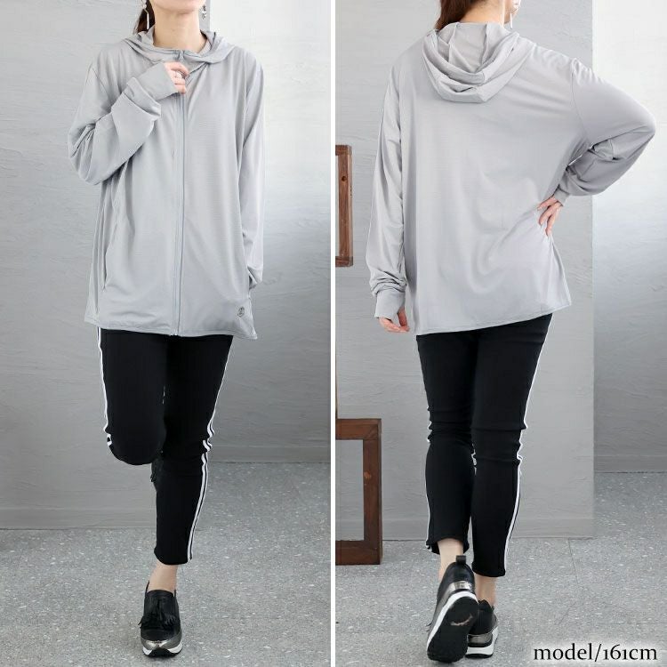 大きいサイズ レディース UVカット＆接触冷感＆吸水速乾ラッシュガード　goldy-1229【メール便可】