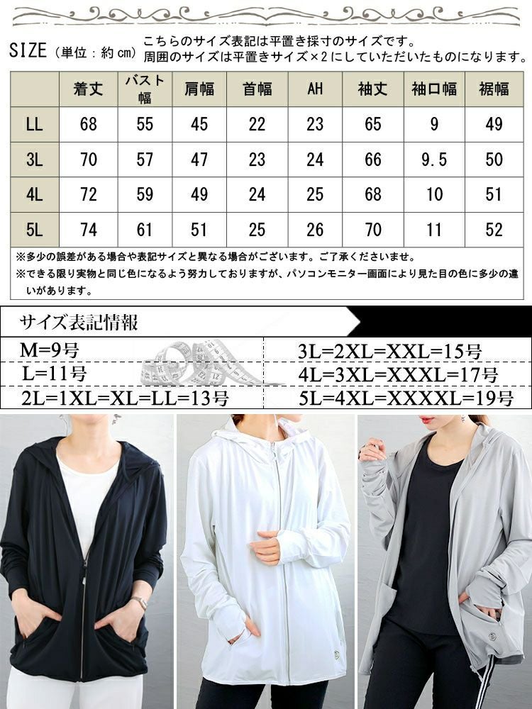 大きいサイズ レディース UVカット＆接触冷感＆吸水速乾ラッシュガード　goldy-1229【メール便可】