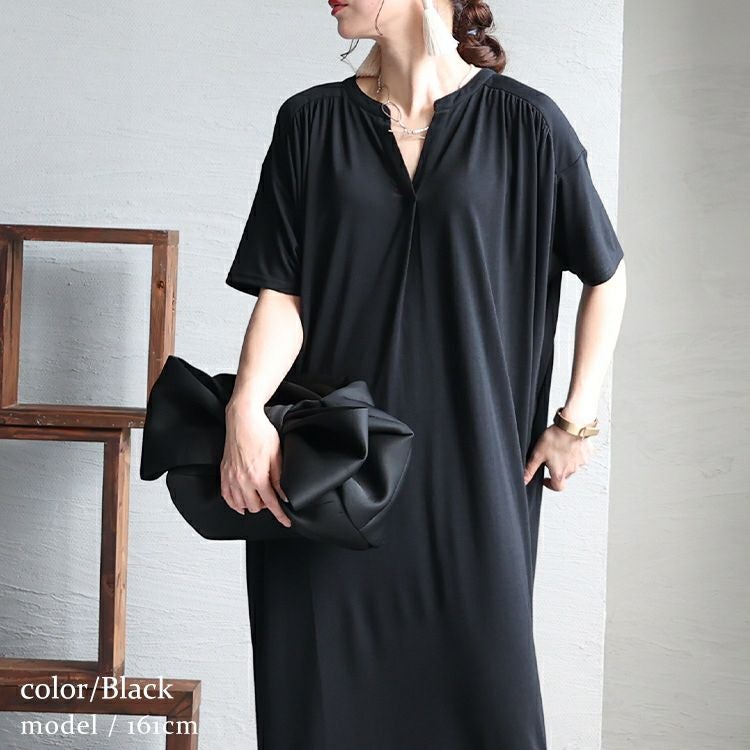 大きいサイズ レディース 接触冷感コクーンワンピース　sw-0529