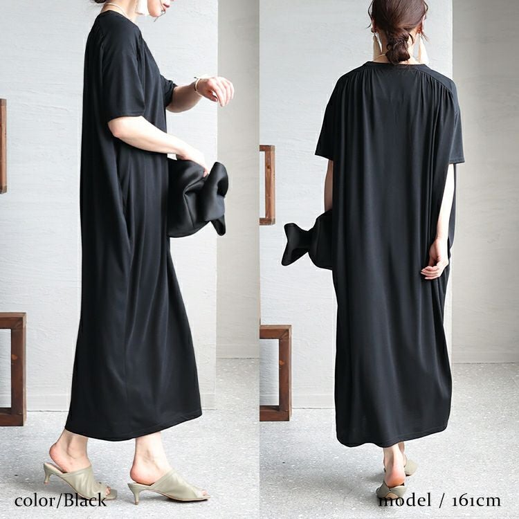 大きいサイズ レディース 接触冷感コクーンワンピース　sw-0529