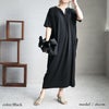 大きいサイズ レディース 接触冷感コクーンワンピース　sw-0529 ブラック