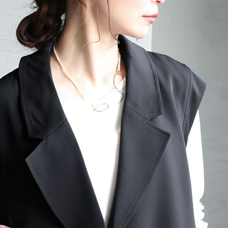 大きいサイズ レディース テーラードベスト　fem-346