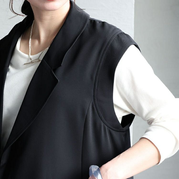 大きいサイズ レディース テーラードベスト　fem-346