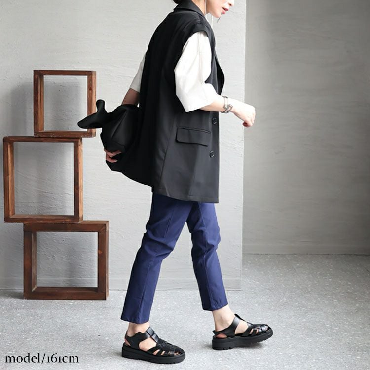 大きいサイズ レディース テーラードベスト　fem-346